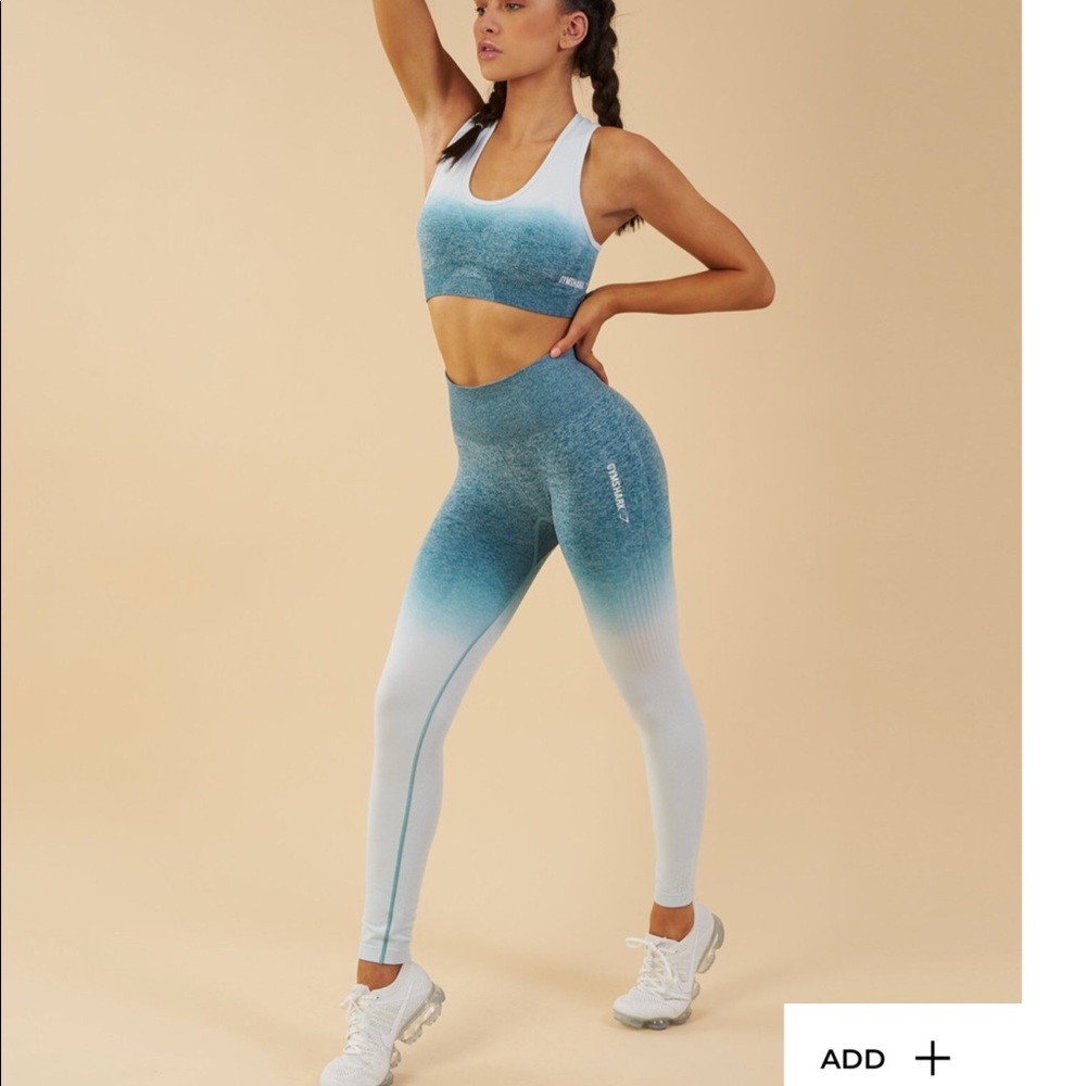 Gym shark seamless ombré (teal) leggings